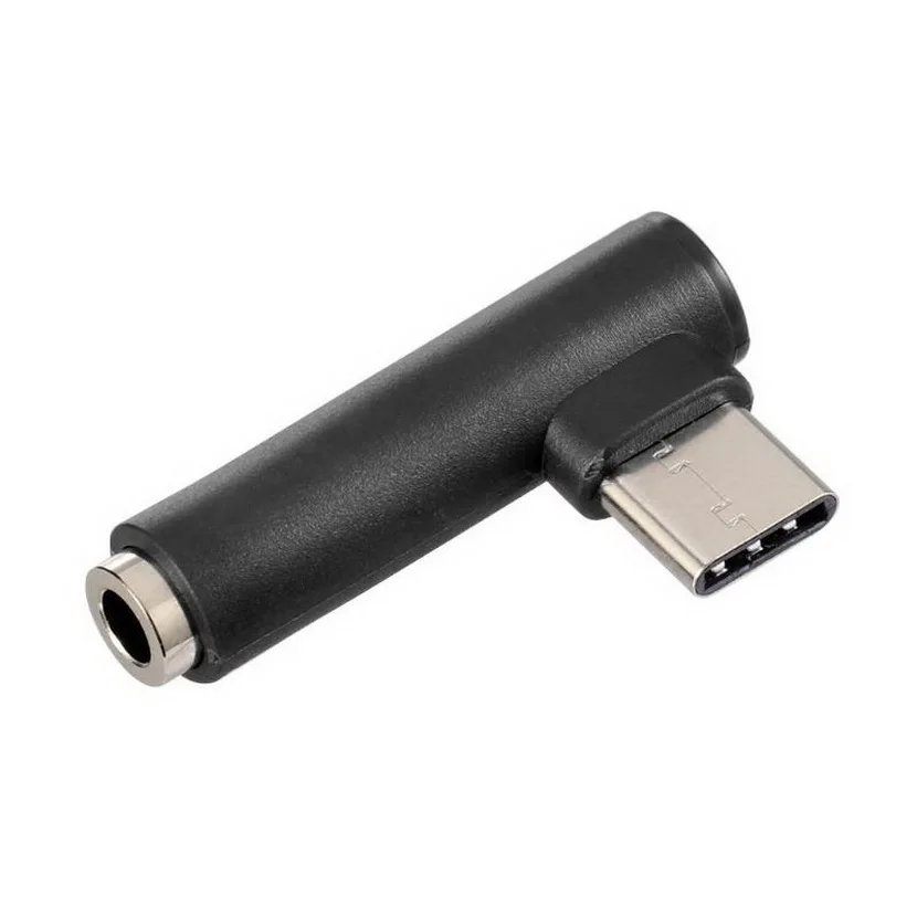 

100 шт., адаптер для наушников, 90 градусов, Type-C (папа)-3,5 мм