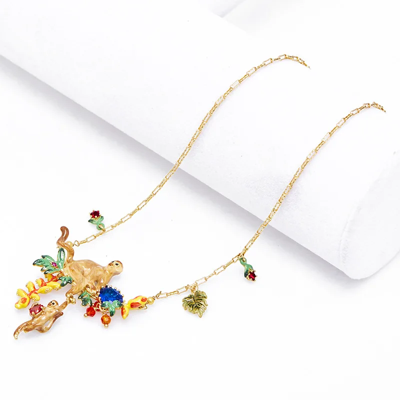 Модное атмосферное модное эмаль королевский синий драгоценный камень стекло