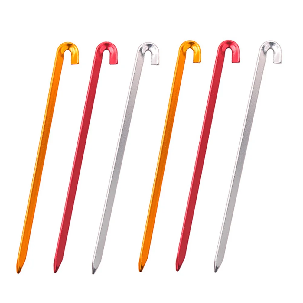 

6pcs Tent Stakes Heavy Duty Camping Tent Pegs Hiking Tent Stakes Hiking Tent Peg Camping Stake Nail Hiking Peg