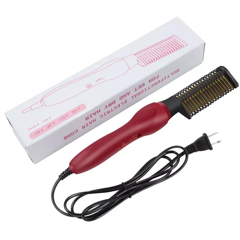 

NEW2023 New 2 In 1 Hair Straightener Brush Professional Hot Comb Straightener for Wigs Hair Curler Straightener Comb Styling To
