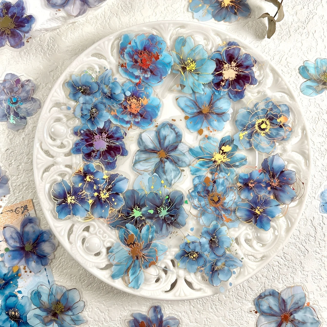 

Набор из 20 стикеров с цветочным принтом