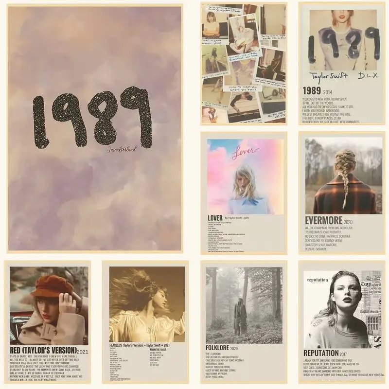 

Famous American Singer Taylors-Swifts Fashion Retro Poster Canvas Painting and Print Wall Art Picture for Living Room Home Decor