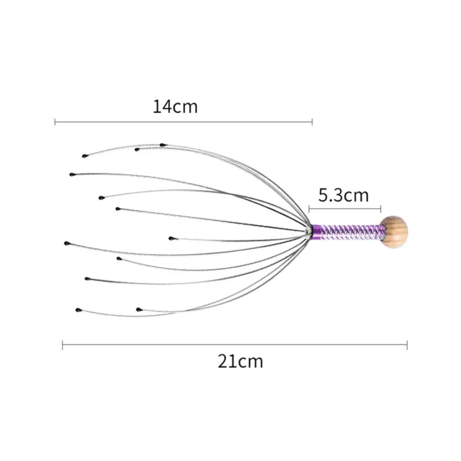 Успокаивающий и эффективный массажер для головы серебряного осьминога —
