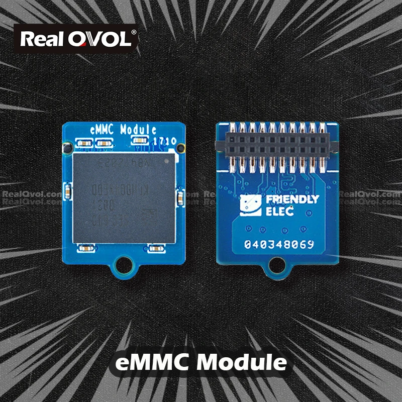 RealQvol FriendlyELEC модуль EMMC-8 ГБ/16 ГБ/32 ГБ/64 Гб Поддержка высокого качества Nanopi Raspberry Pi с адаптером MicroSD Turn EMMC