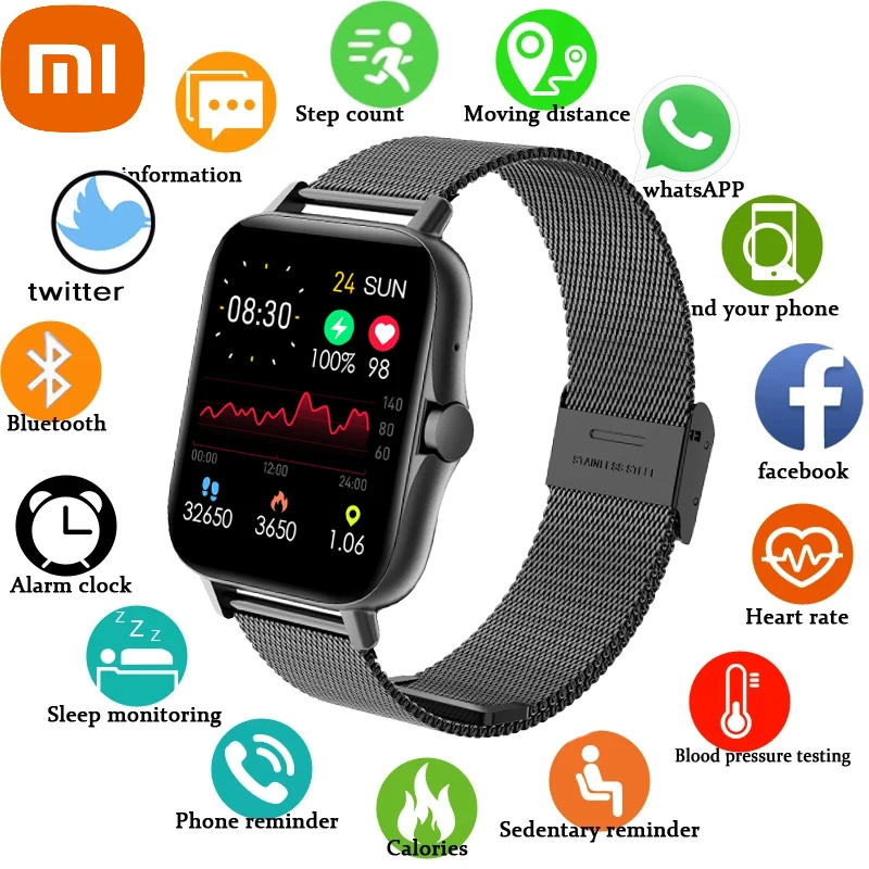 

Смарт-часы Xiaomi мужские, Bluetooth, водостойкие, с фитнес-трекером