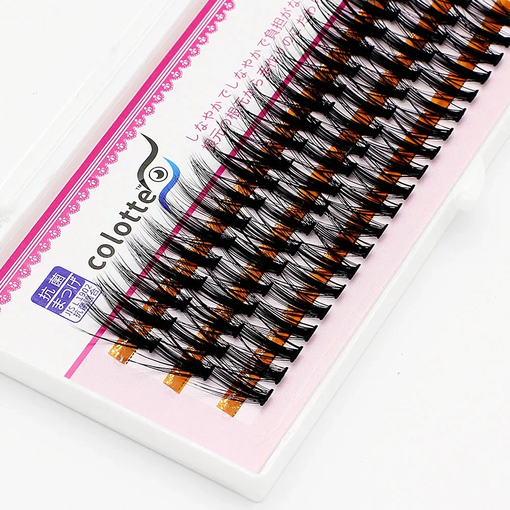 

2022NEW Thick Bundles Makeup Individual Mink EyeLashes 3D Volume Grafting Fake False Black Cluster Eyelash Extension Lash Bunche