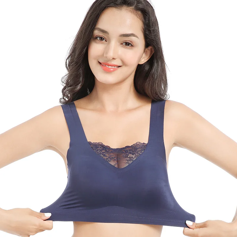 

Seamless Sports Bras for Women Bralette Lace Vest Beauty Back Sexy Lingerie Padded Crop Top Bh Intimate Push Up Sleep