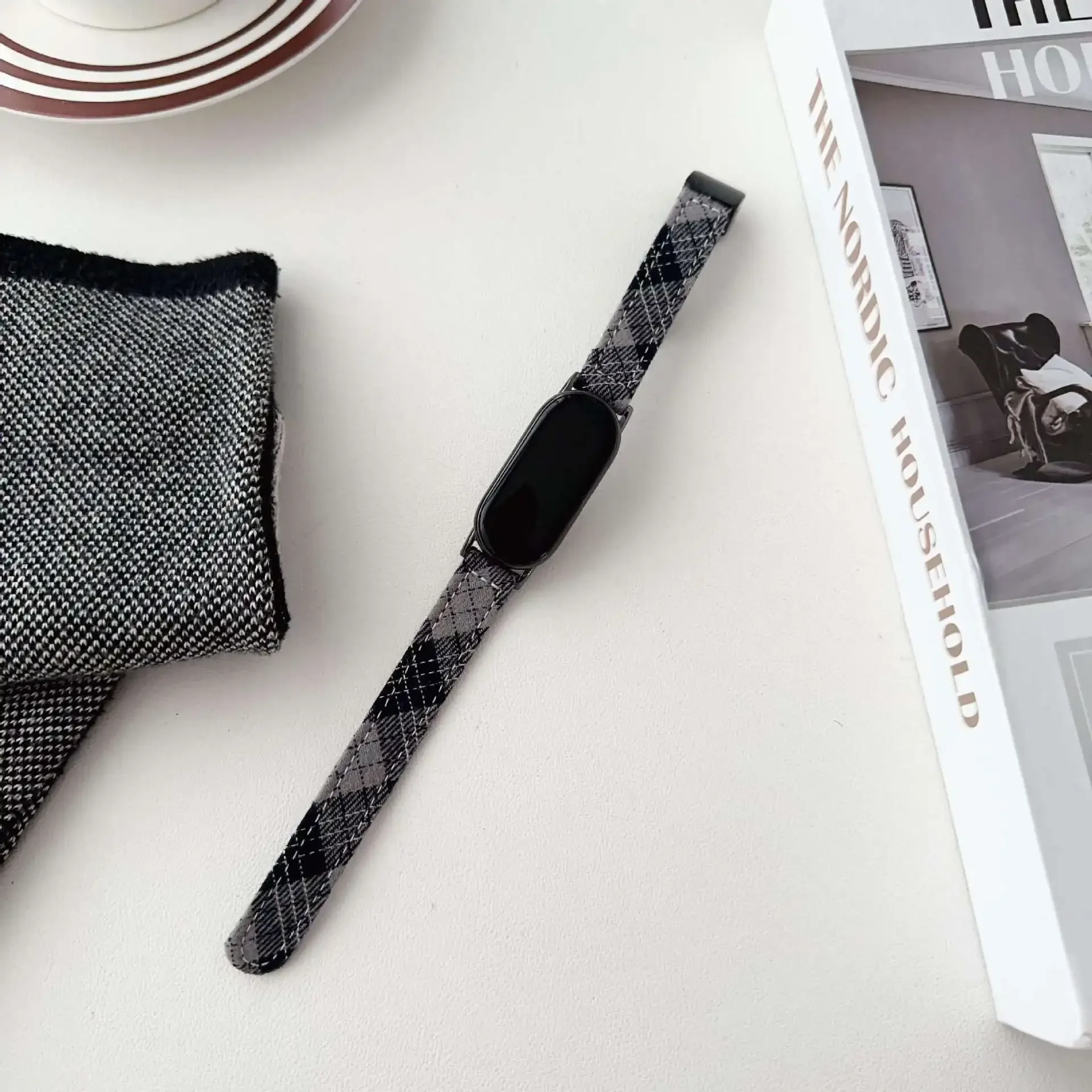 Повседневный спортивный сменный ремешок для часов Xiaomi8 клетчатая ткань