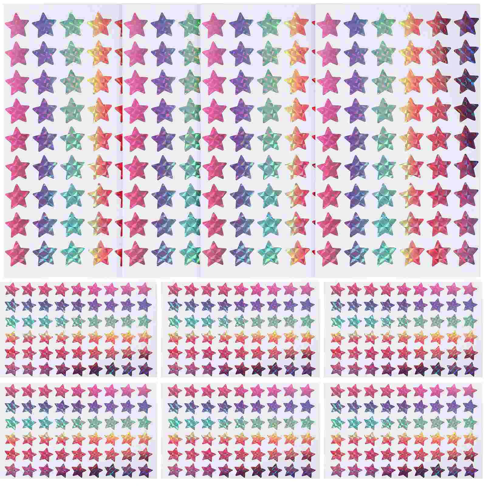 

20 Sheets Classroom Decals Pentagram Prints Removable Stickers Students Reward Pvc Self-adhesive Shaped Incentive