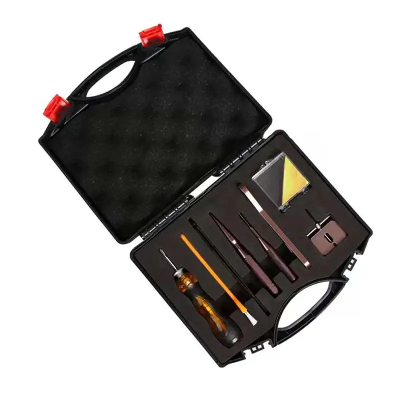 

Saltwater Fishing Gear Tackle Box Kit Maintenance Tool Kit Trapezoidal Cone Box Rough Top Design Various Heads For Sea River