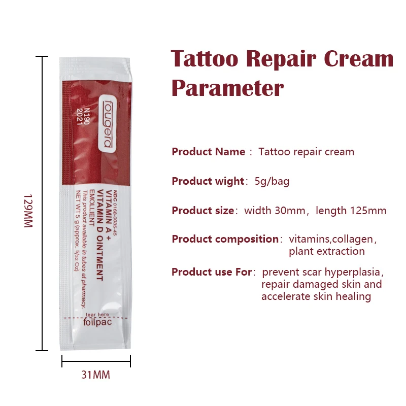 100Pcs Milky White Repair Cream Tattoo Scar Recovery Vitamin D Ointment Pure Natural To Effectively Repairs Make-up for Women