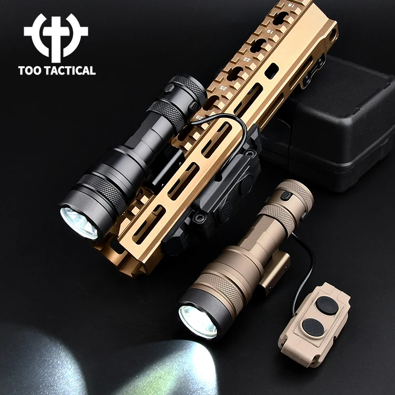 

REIN 1000Lumens Flashlight Tactical LED scout lightWhite Light fit Picatinny Rail Airsoft rifle Weapon light