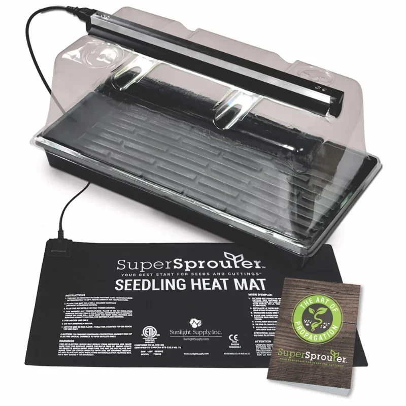 

Super Sprouter Premium Heated Propagation Kit, for Seedlings and Cuttings Garden Boxes with Hydroponic Systems