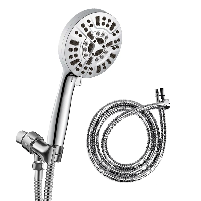 

High Pressure Shower Head Set - 10 Functions Handheld Shower Head With 80 Inch Hose Built-In 2-Power Cleaning Functions
