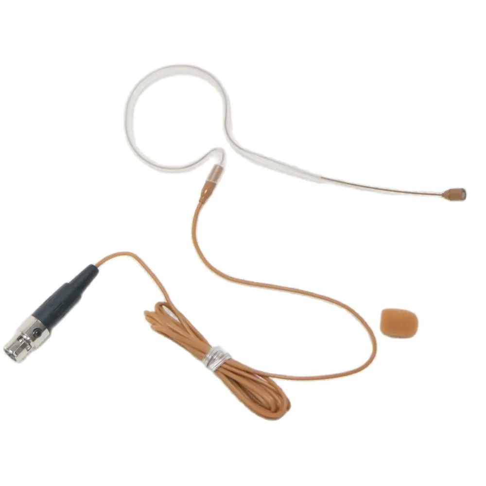 

Brown Single earset Head Headset Microphone for Shure TA4F 4pin Mini XLR ULX SLX PGX GLX QLX Wireless BeltPack Transmitter