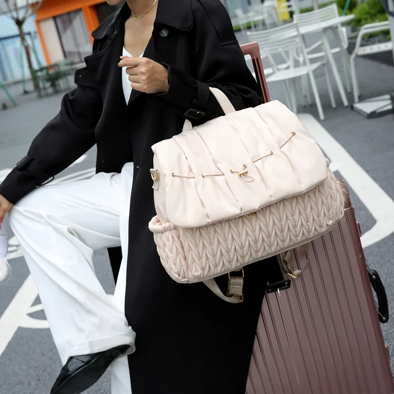 

Хлопковая стеганая Водонепроницаемая многофункциональная сумка для матери и ребенка, рюкзак, Детская подвесная сумка для машины, отправка мочи, легко носить с собой