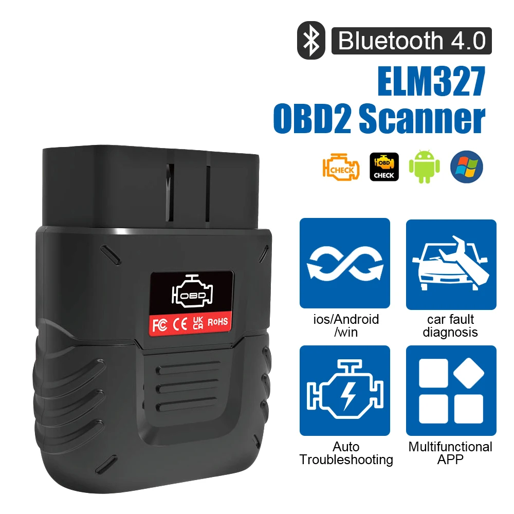 

Автомобильный сканер OBD2 сканер для IOS Android PC Bluetooth-совместимый автомобильный диагностический инструмент 4,0 OBDII считыватель кодов ELM 327 сканер