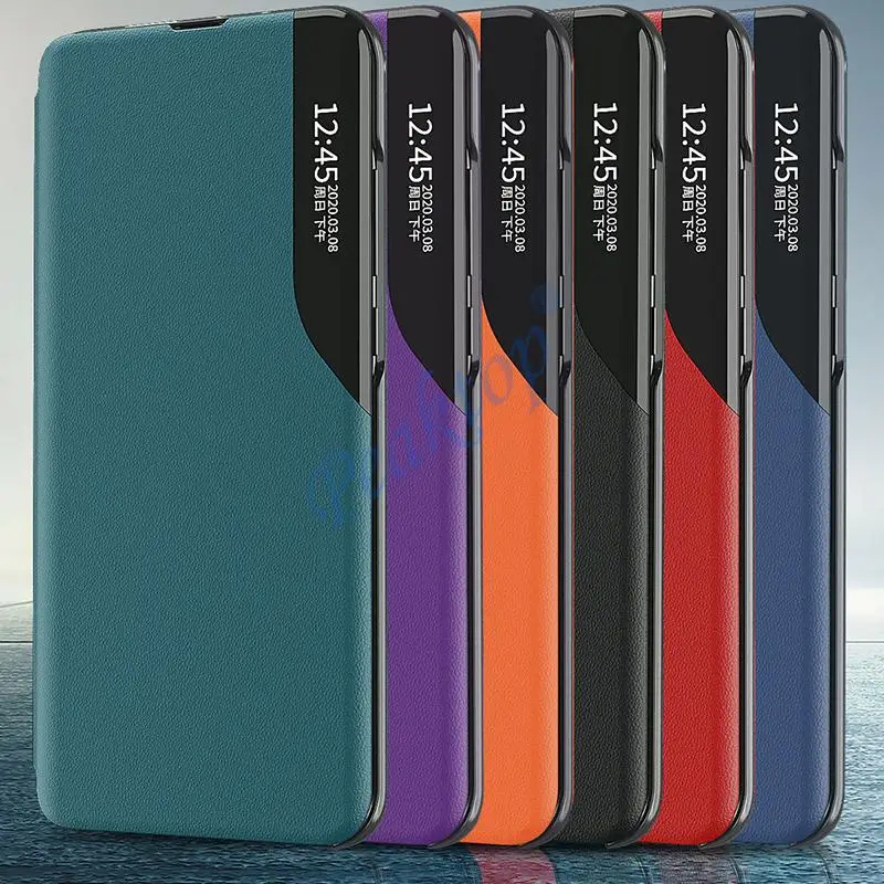 smart view window magnetic flip phone case for redmi note 11 pro book leather holder anti fall cover for xiaomi poco m4 pro 5g free global shipping