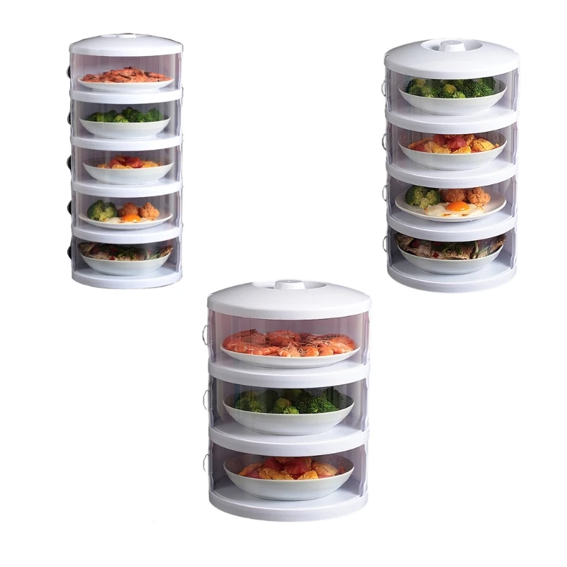 

Dustproof Cover Multi-layers Leftovers Cover Vegetable Meal