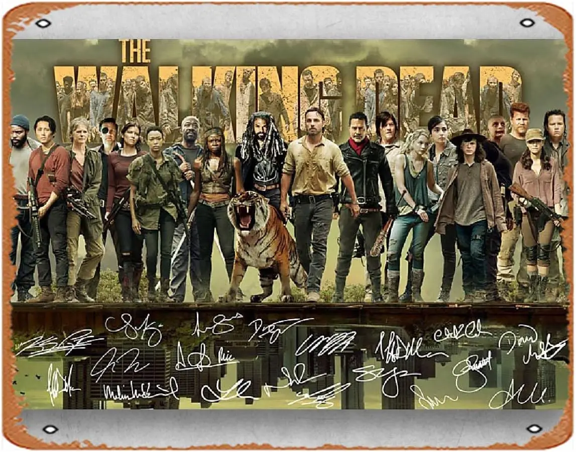 Ходячие мертвецы состоит из актеров и подписей декоративный знак для дома