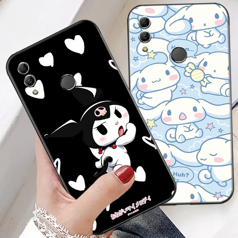 

Cartoon Hello Kitty Phone Case For Huawei Honor 30S 30 Lite Pro 20 V20 20i 20 Lite 10 V10 10i 10 Lite Coque Liquid Silicon