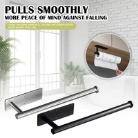 kitchen toilet paper holder self adhesive wall mount paper towel holder bar stainless steel paper roll hanger bathroom organize