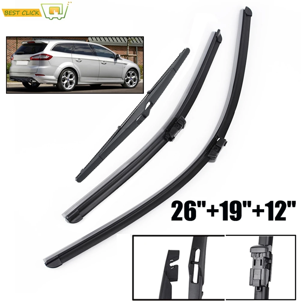 

Щетки стеклоочистителя Misima для Ford Mondeo Mk IV, комплект щеток стеклоочистителя переднего и заднего стекла 2007-2014 2013 2012 2011