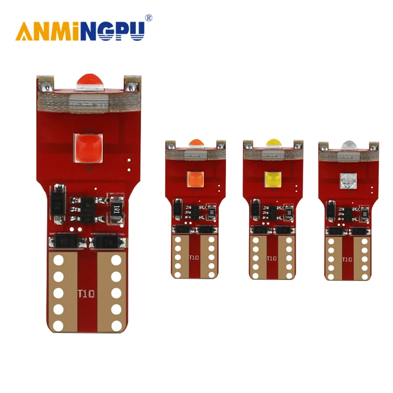 

ANMINGPU 2X T10 W5W светодиодная сигнальная лампа T10 canbus 194 168 светодиодные лампы для чтения подсветка номерного знака купольная лампа белый желтый к...