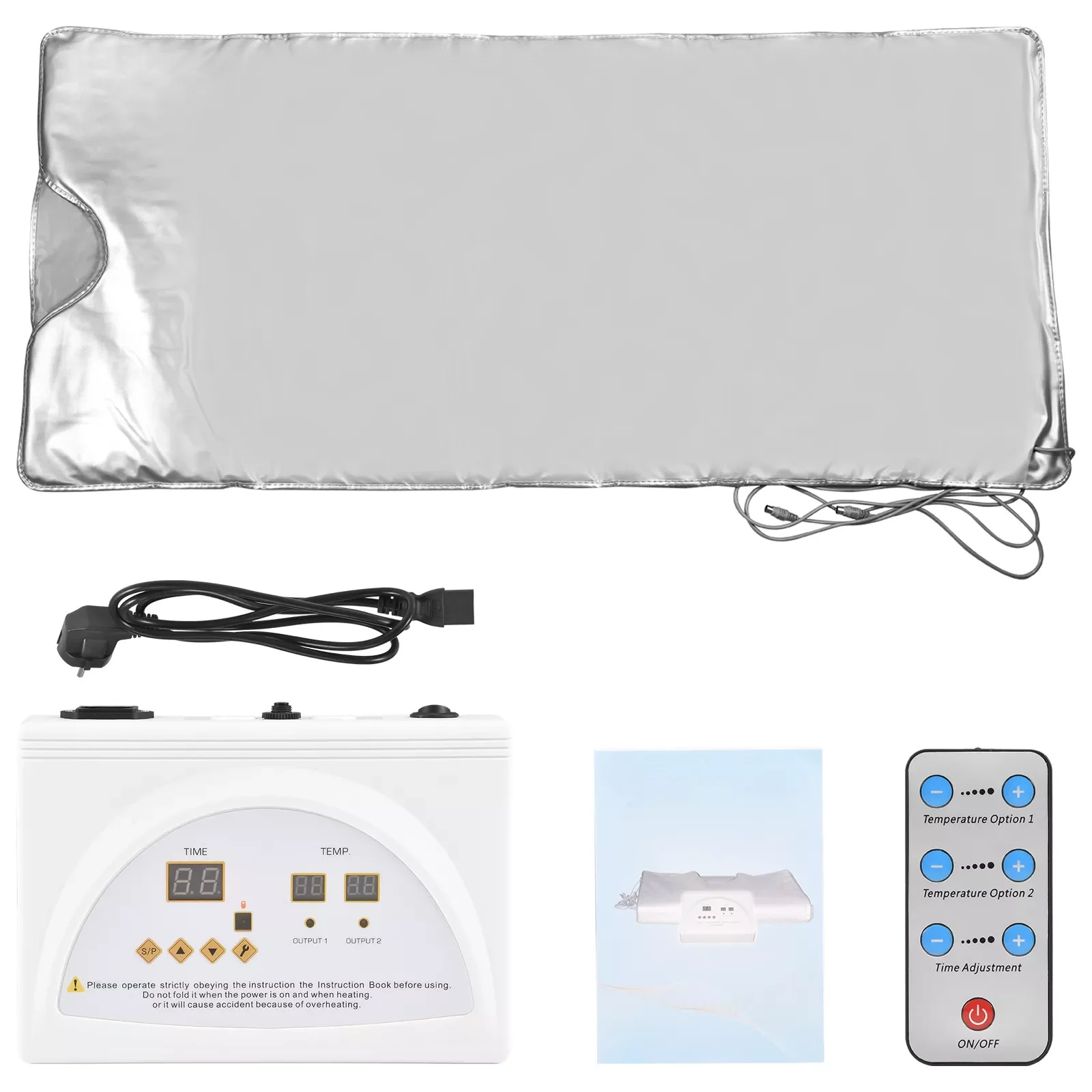 

220V Fat Burning Weighted Sauna Blanket Slimming For Weight Loss Spa Detox Infrared Remote Control Heating Blanket For Home Body