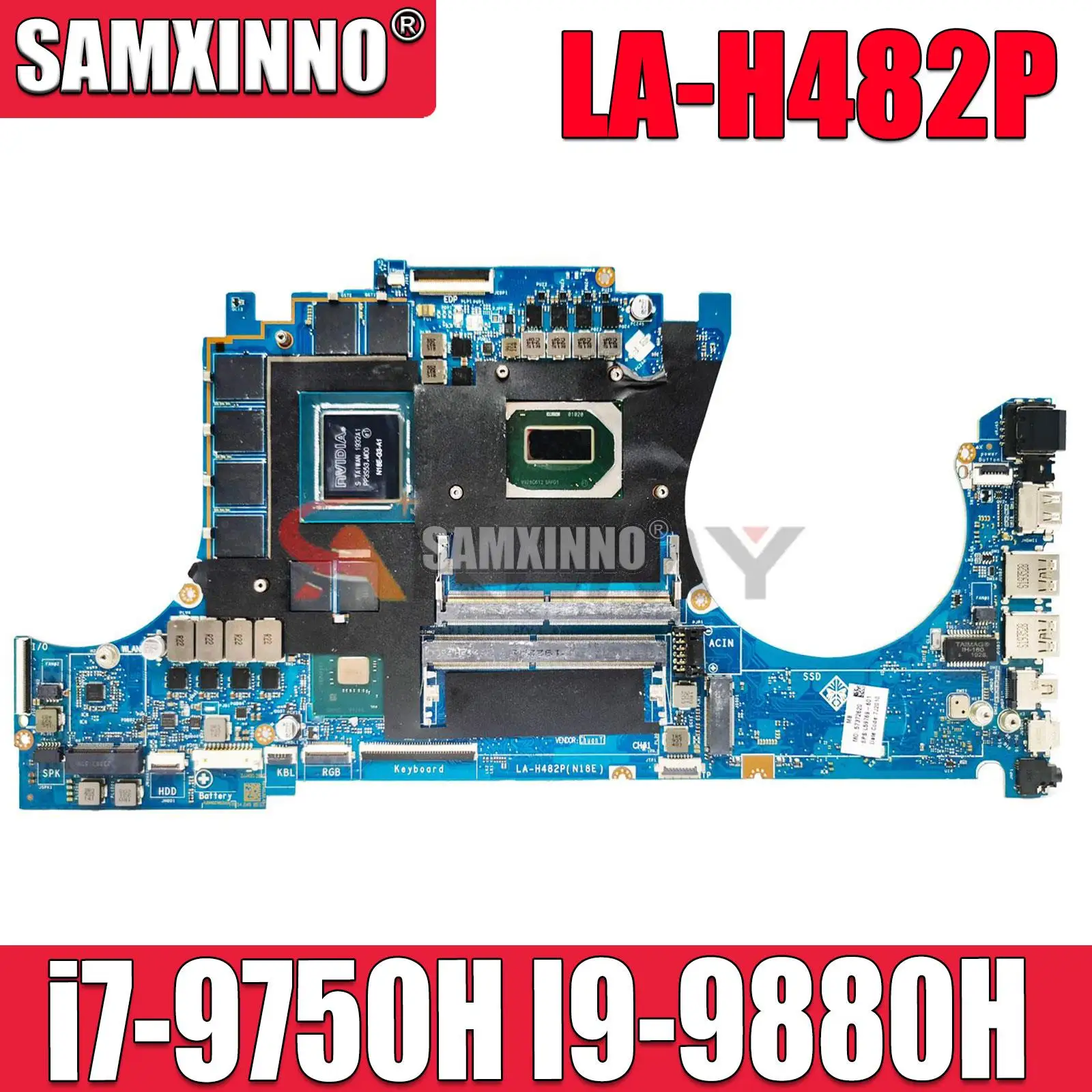 

For HP OMEN 15-DH Laptop Motherboard Mainboard i7-9750H I9-9880H CPU GTX1660TI RTX2060 RTX2070 RTX2080 GPU LA-H482P Motherboard