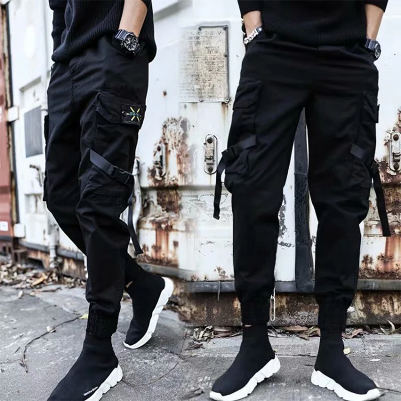 

Тонкие дизайнерские мужские брюки, брюки-карго в стиле милитари для бега, повседневные рабочие тренировочные брюки, летние мужские джоггер...