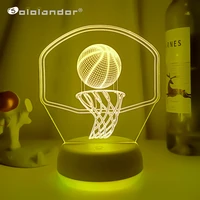 led night light sport basketball into the box nightlight for home office decoration atmosphere colorful desk lamp birthday gift