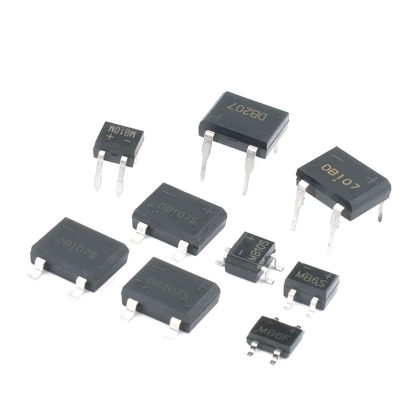20 шт., MB6F, MB6S, MB8F, MB8S, MB10F, MB10S, ABS8, ABS10, ABS210, DB104S, DB105S, DB106S, DB107S, DB157S, DB207S, SOP-4