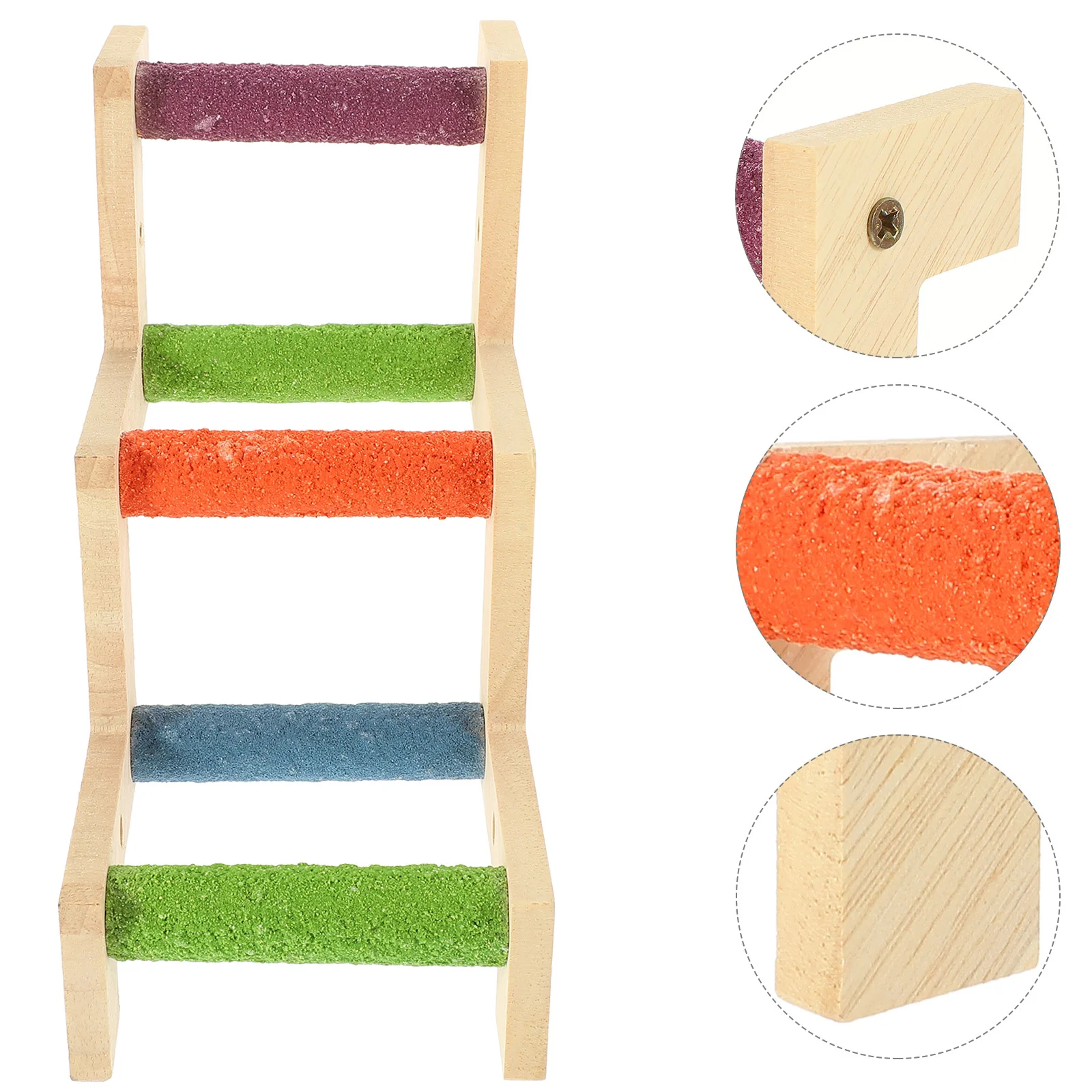 

Bird Ladders Cage Wood Climbing Parrot Wooden Toys Budgerigar Plaything Hamster Accessories