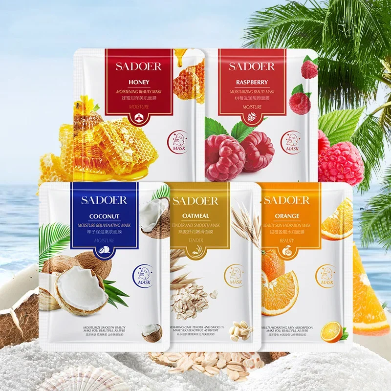 Увлажняющая омолаживающая маска для лица Honey Fruit осветляющая кожу улучшающая