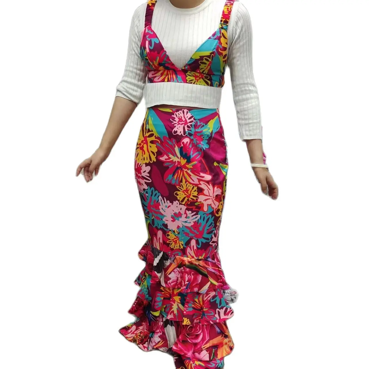 Женская накидка 2024 розовое платье с цветочным принтом элегантные пляжные платья