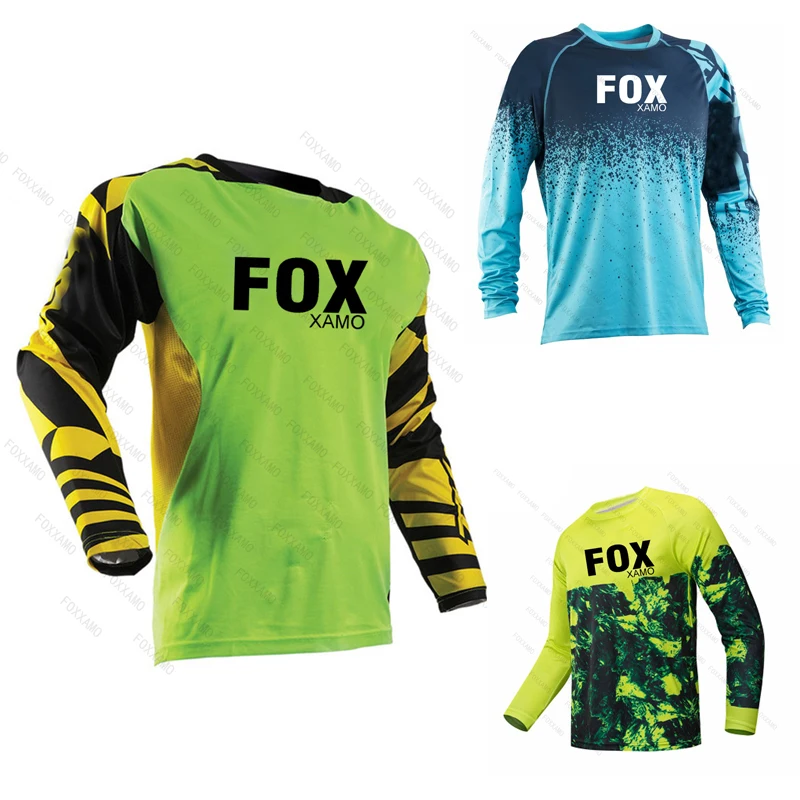 

Downhill Jersey Mountain Bike MTB T Shirts Offroad DH Foxxamo Motocross Clothing Mountain Biking Downslope Clothing
