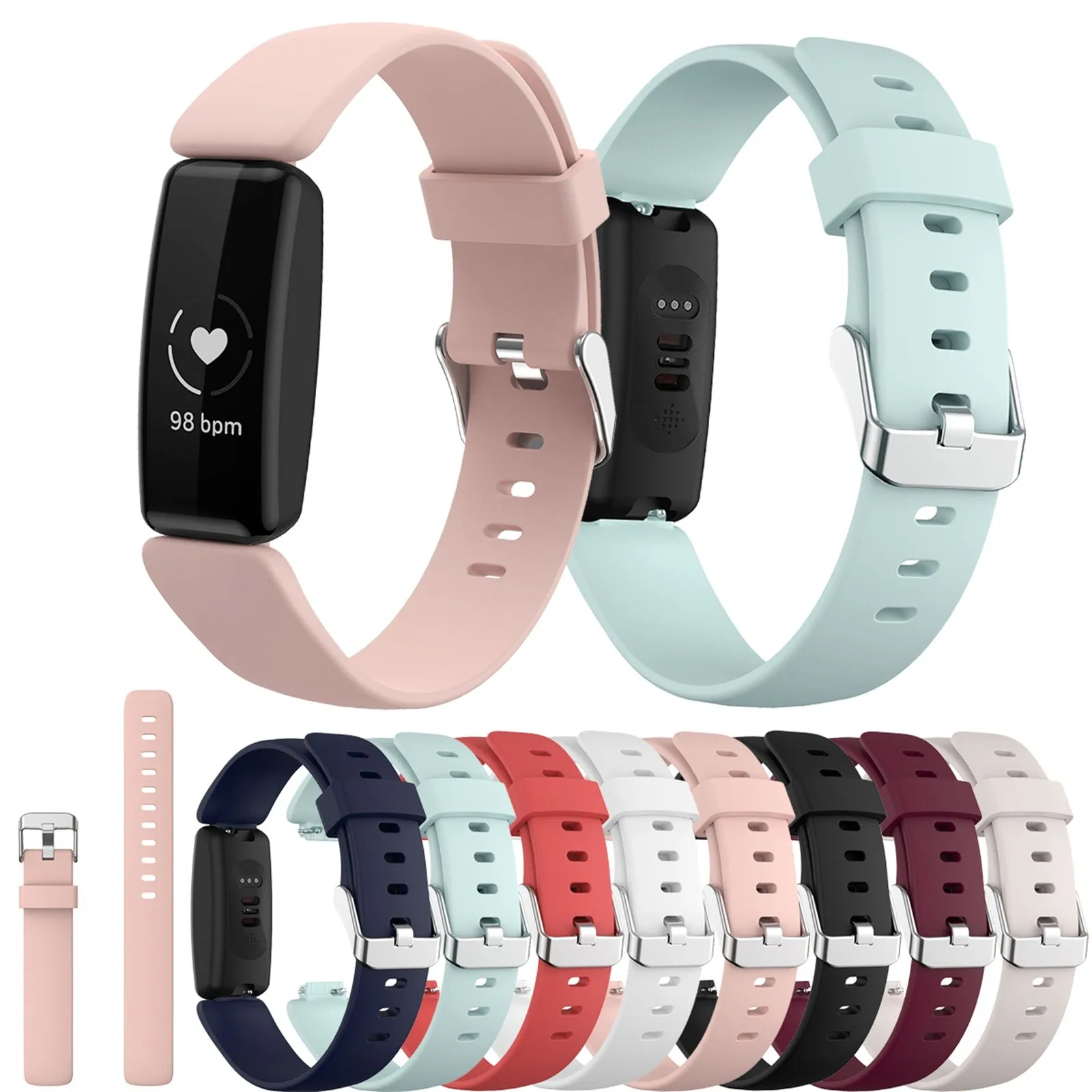 

Free Ship For Fitbit Inspire-2 Silicone Bracelet Watch Band Wristband Strap Small Correa de pulsera inteligente Dropping Ship