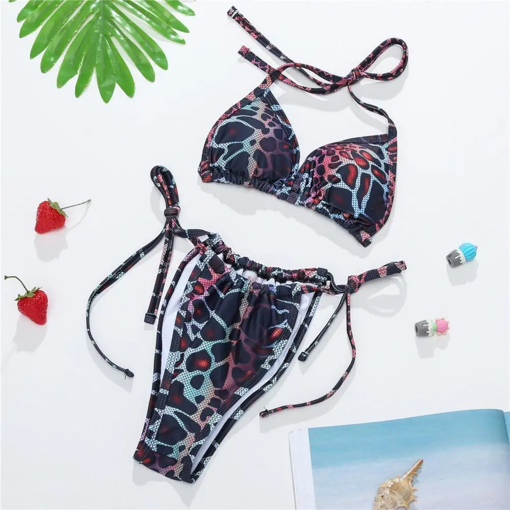 

3Pcs/Set Popular Sling Thong Swimsuit Set Bikinis Suit Breathable All-match