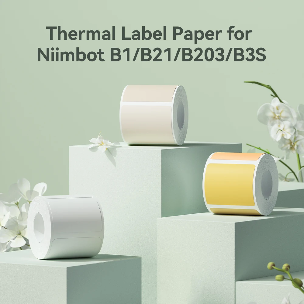 Фото Термальная этикетка NIIMBOT для B1, B31, B21, B3S, самоклеящаяся наклейка для малого бизнеса «сделай сам», штрих-код/цена/Имя/изображение/логотип/домашняя бирка №1