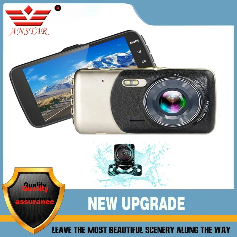 Anstar H801 Автомобильный видеорегистратор Novatek 96655 1080P 30fps двойная камера 4 дюйма угол