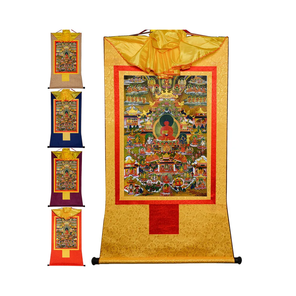 Gandhanra бронзовая печать Thangka Art-amatorha Pure Land тибетская фотография с ручной оправой