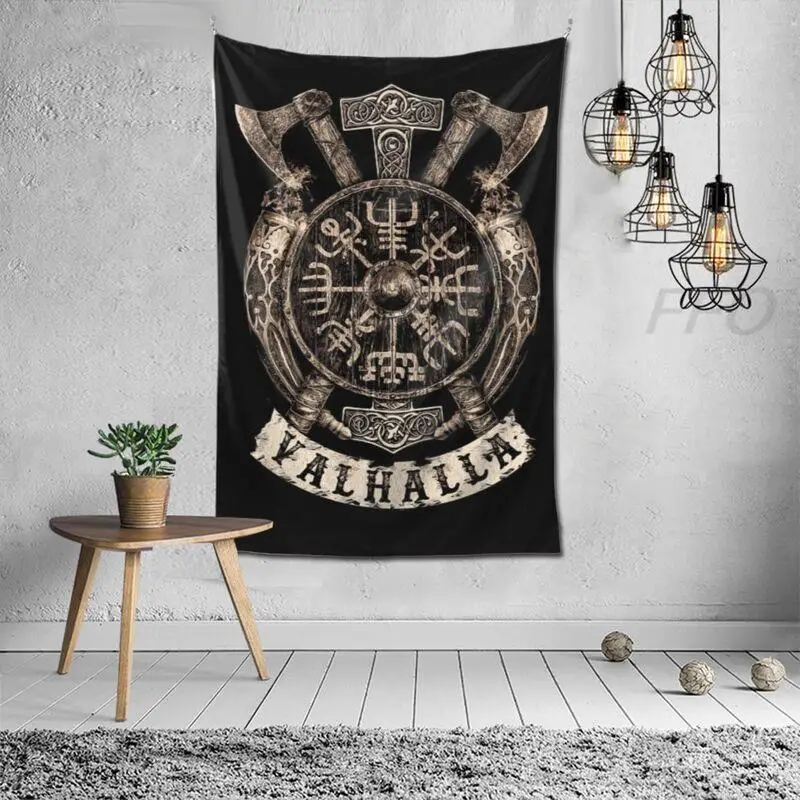 

Gobelin Viking Tapestry Retro Mysterious Raven Tapestry Wall Hanging Boho Hippe Tarot Witchcraft Tapestries Living Room Decor
