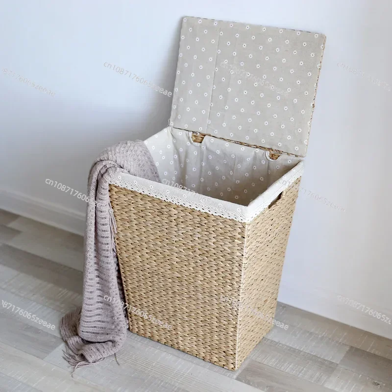 Скандинавская лоза соломенная коробка для хранения одежды корзина белья с