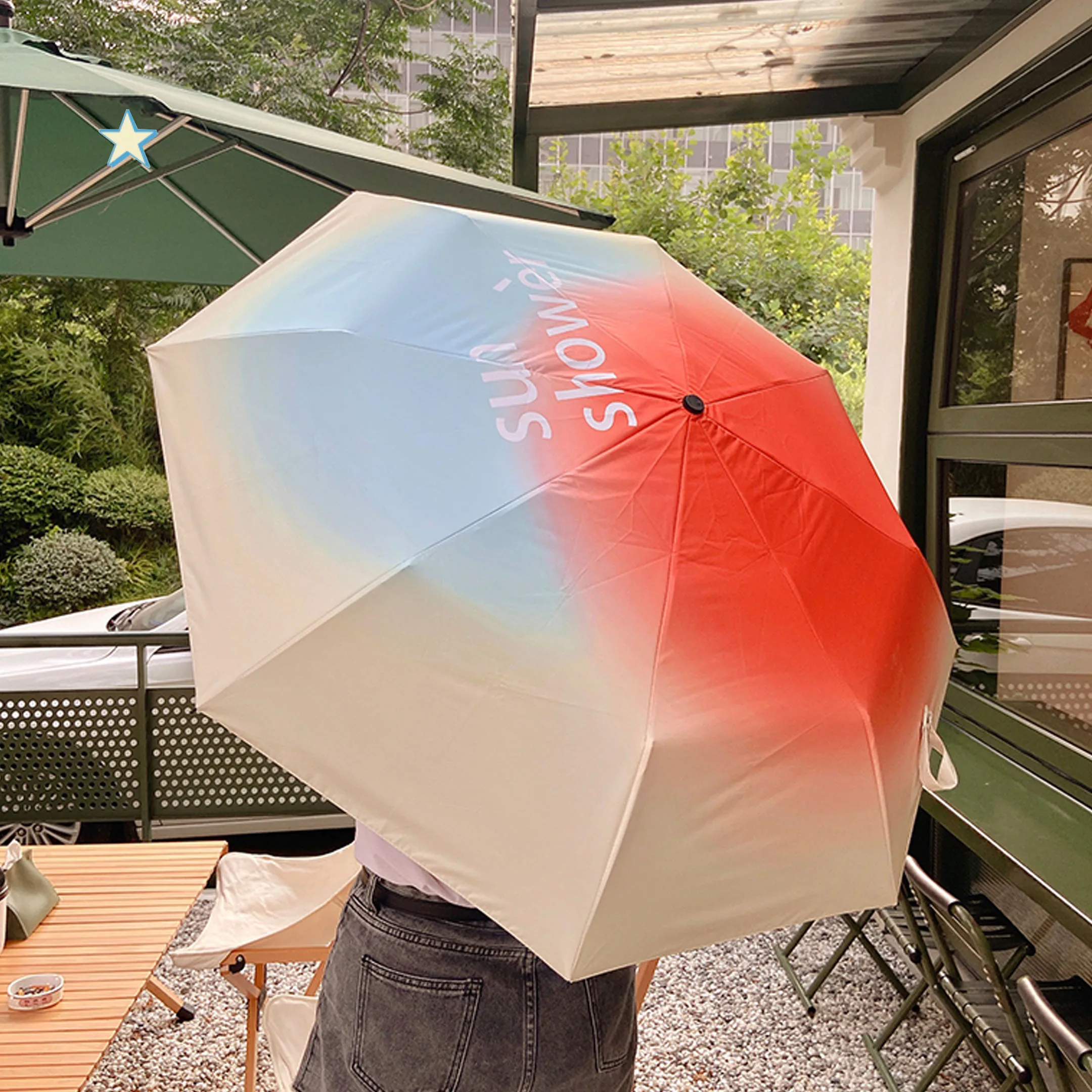 

Black Coating Parasol Windproof Reverse Automatic Umbrella Rain Women 3Folding Umbrellas Parasol Summer Sun Protection Umbrella