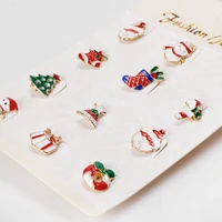 Popular Brooch Jewelry Exquisite Christmas Series Brooches Santa Claus Christmas Tree Snowman Pin