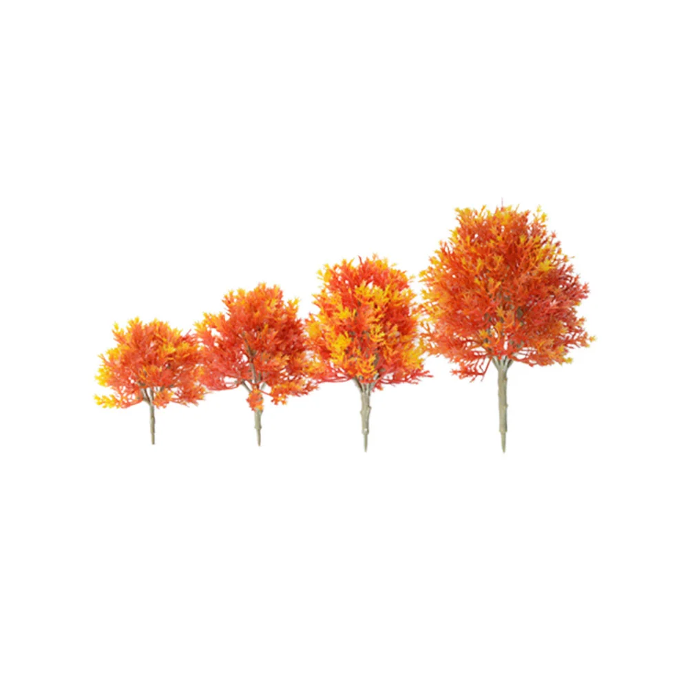 

4 Pcs Green Landscape Maple Artificiales Decorativas Para Mini Top Hat