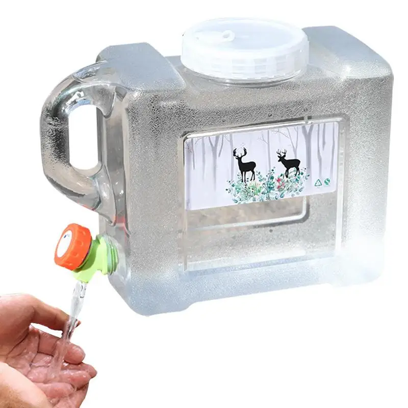 

Collapsible Water Container Portable Large Water Tank With Faucet BPA Free Food Safe Camping Water Storage Cube Jug For Outdoor