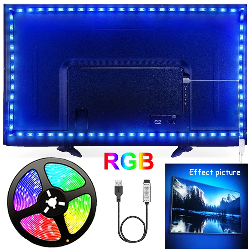 

Светодиодная лента для подсветсветильник телевизора, USB 2835 SMD DC 1 м 2 м 3 м 5 м