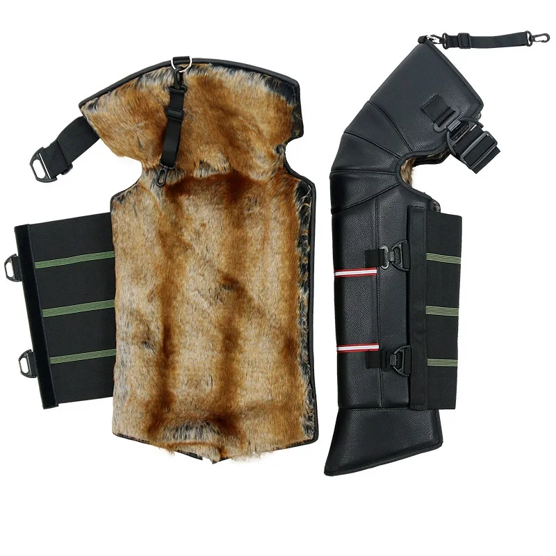 

Зимние мотоциклетные наколенники для теплой езды, защита от ветра и холода, утолщенные и удлиненные мужские щитки для ног электромобиля